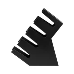 استند لیوان چوبی مشکی دارای 4 خانه