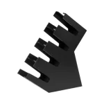 استند لیوان چوبی مشکی دارای 4 خانه - تصویر 2