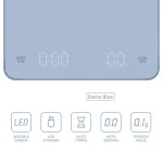 ترازو دیجیتال قهوه 3کیلویی شارژی رنگ آبی - تصویر 5