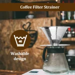 دریپر قهوه استیل V60 سایز 2 - تصویر 4