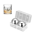 یخ استیل ضدزنگ 2 عددی طرح گوی با جعبه پلاستیکی - تصویر 3