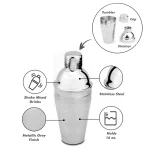 شیکر استیل مدل کوبلر حجم 350 میلی لیتر - تصویر 3