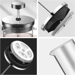 فرنچ پرس استیل حجم 350 میلی لیتر - تصویر 4