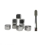 یخ استیل ضدزنگ 8 عددی با انبر و جعبه پلاستیکی - تصویر 4