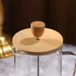 فرنچ پرس درب بامبو حجم 350 میلی لیتر - تصویر 3
