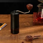 آسیاب دستی استیل مخزن شیشه ای دسته چوبی - تصویر 3