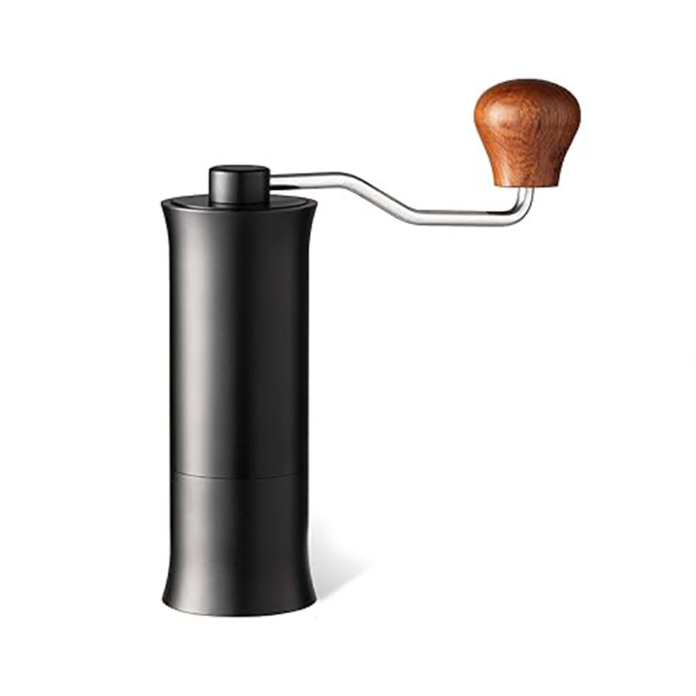 آسیاب دستی قهوه تیغه فولادی تمام مشکی دسته چوبی آسیاب دستی قهوه تیغه فولادی تمام مشکی دسته چوبی - تصویر 1