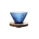 دریپر V60 شیشه رنگی با پایه چوبی طرح کالیتا - تصویر 7