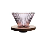 دریپر V60 شیشه رنگی با پایه چوبی طرح کالیتا - تصویر 6
