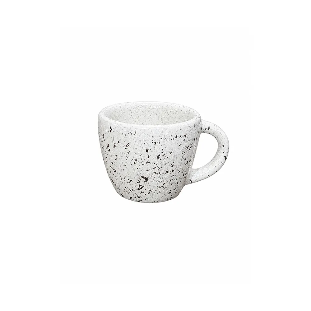 فنجان تک 60 میل طرح دار کاپ قهوه سینگل سرامیکی رنگ کرم حجم 60 میلی لیتر - تصویر 1