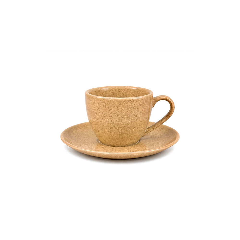 کاپ 90 میل موکا کاپ و نعلبکی قهوه سینگل رنگ موکا حجم 60 میلی لیتر - تصویر 1