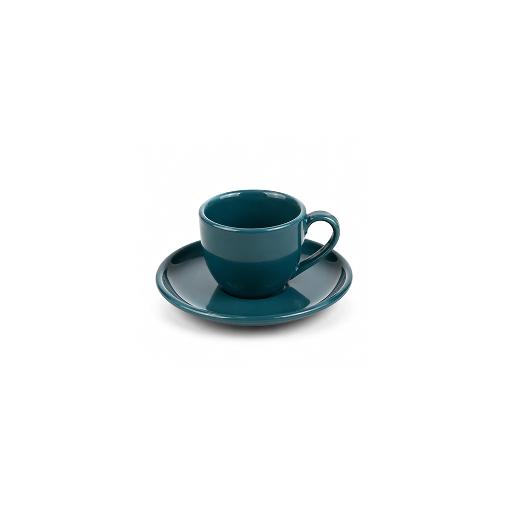 کاپ تک سبز کاپ و نعلبکی قهوه سینگل رنگ سبز حجم 60 میلی لیتر - تصویر 1