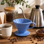 دریپر سرامیکی V60 سایز بزرگ رنگ آبی - تصویر 3